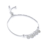 Pulsera plaquitas con bolitas y sistema regulable, ideal para toda ocasión elaborada en plata 925 de AMBAR Joyería Fina