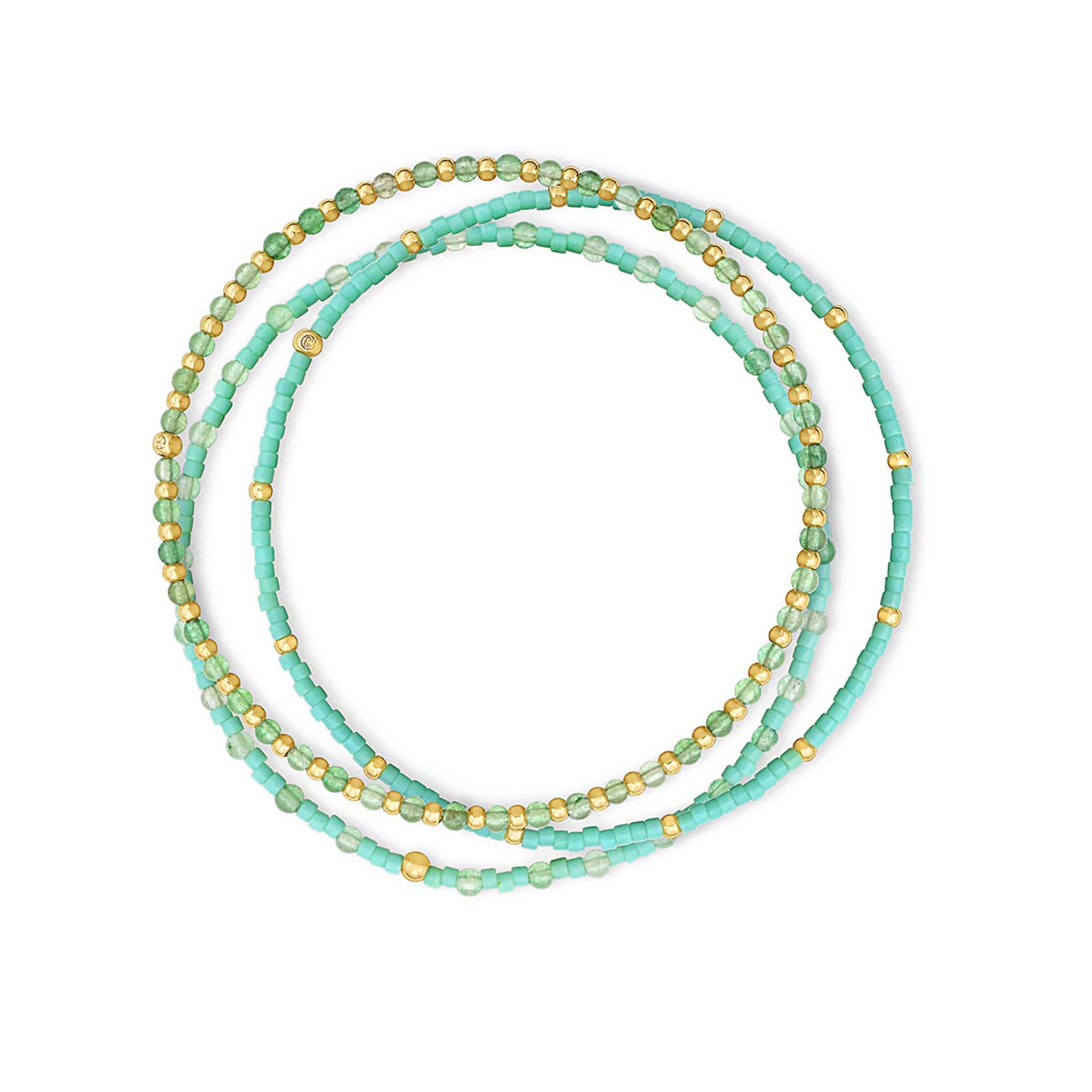 Pulsera Poppy Aventurina enchapada en oro 18K de AMBAR joyería fina