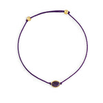 Pulsera Power Stone Geo amatista la piedra de la tranquilidad enchapado en oro de 18K de AMBAR Joyería Fina