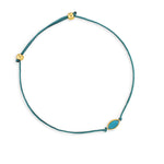 Pulsera Power Stone motivación con piedra apatita enchapado en oro de 18K de AMBAR Joyería Fina