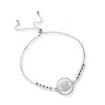 pulsera protectora ojo de amor con sistema regulable elaborada en plata 925 de AMBAR Joyería Fina
