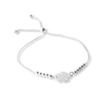 pulsera mandala flor con sistema regulable elaborada en plata 925 de AMBAR Joyería Fina