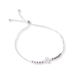 pulsera mariposita plana con bolitas y sistema regulable elaborada en plata 925 de AMBAR Joyería Fina