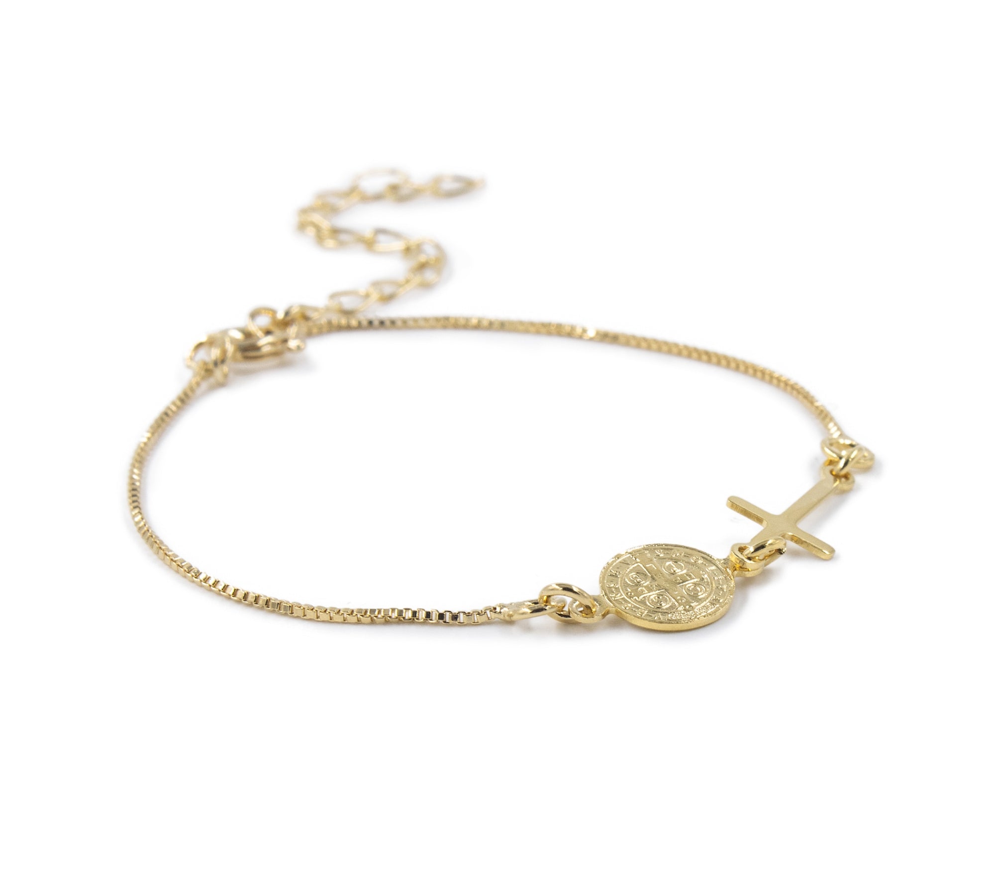 Pulsera San Benito en Oro Laminado de 18K de AMBAR Joyería Fina