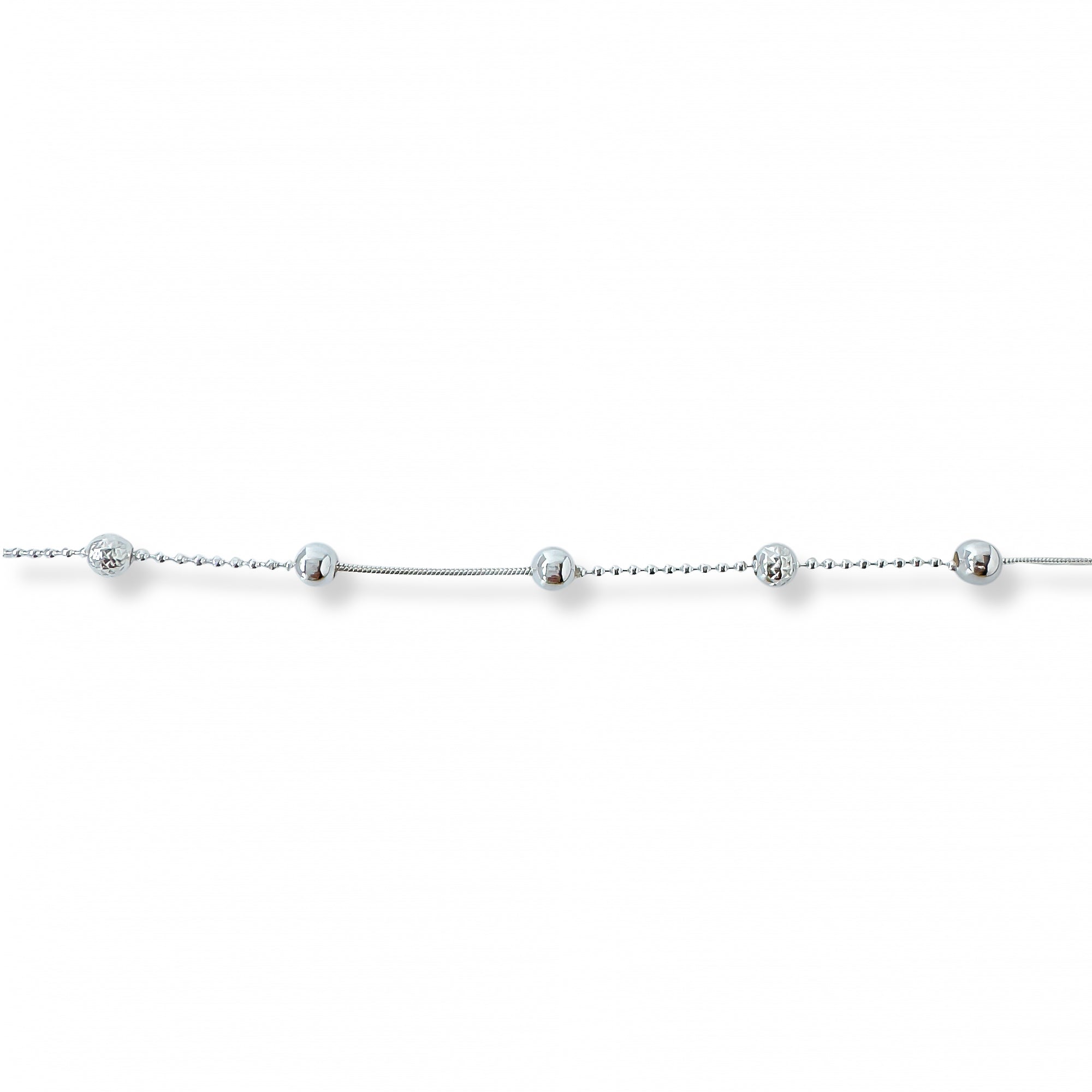 Pulsera Satelite Bolita 4 Cr de plata 925 de AMBAR Joyería Fina