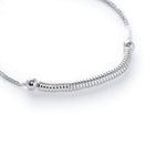 Pulsera serpentina al detalle con sistema regulable ideal para todo los días sistema regulable elaborado en plata 925 de AMBAR joyeria