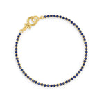 Pulsera tennis lexi circonita azul indigo enchapada en oro 18K de AMBAR joyería fina
