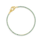 Pulsera tennis lexi circonita celeste enchapada en oro 18K de AMBAR joyería fina