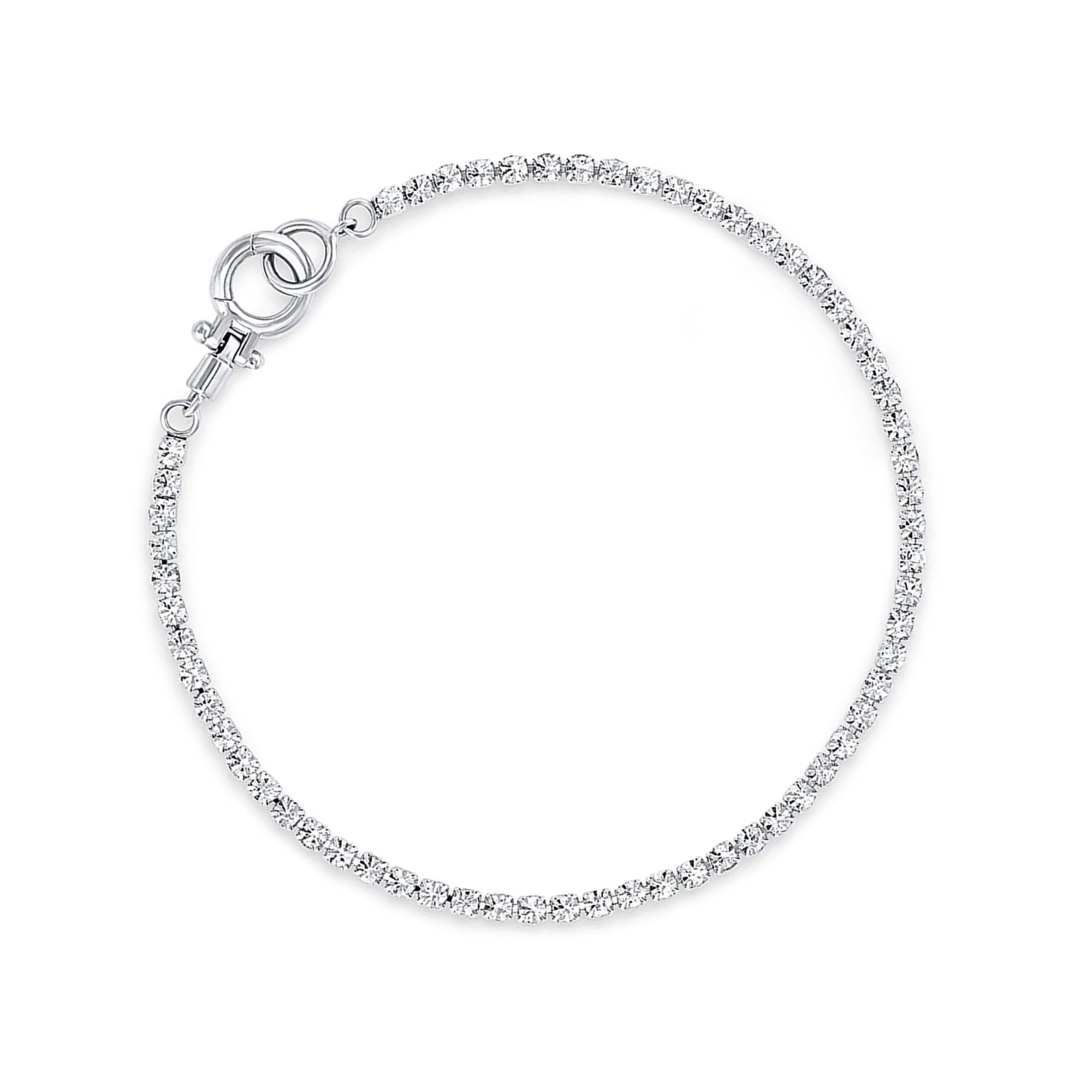Pulsera tennis lexi circonita enchapada en rodio de AMBAR joyería fina