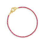 Pulsera tennis lexi circonita color fucsia enchapada en oro 18K de AMBAR joyería fina