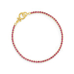 Pulsera tennis lexi circonita color rosa enchapada en oro 18K de AMBAR joyería fina