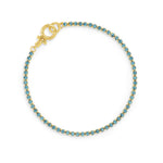 Pulsera tennis lexi circonita turquesa enchapada en oro 18K de AMBAR joyería fina