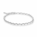 pulsera trenzada con bolitas con extension elaborada en plata 925 de AMBAR joyería