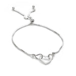pulsera triana corazon calado con sistema regulable elaborada en plata 925 de AMBAR Joyería Fina