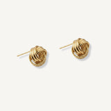 Aretes Nudo Texturado Golden