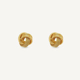 Aretes Nudo Texturado Golden