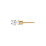 Arete mini chispita de cristal elaborado en oro laminado de AMBAR joyería