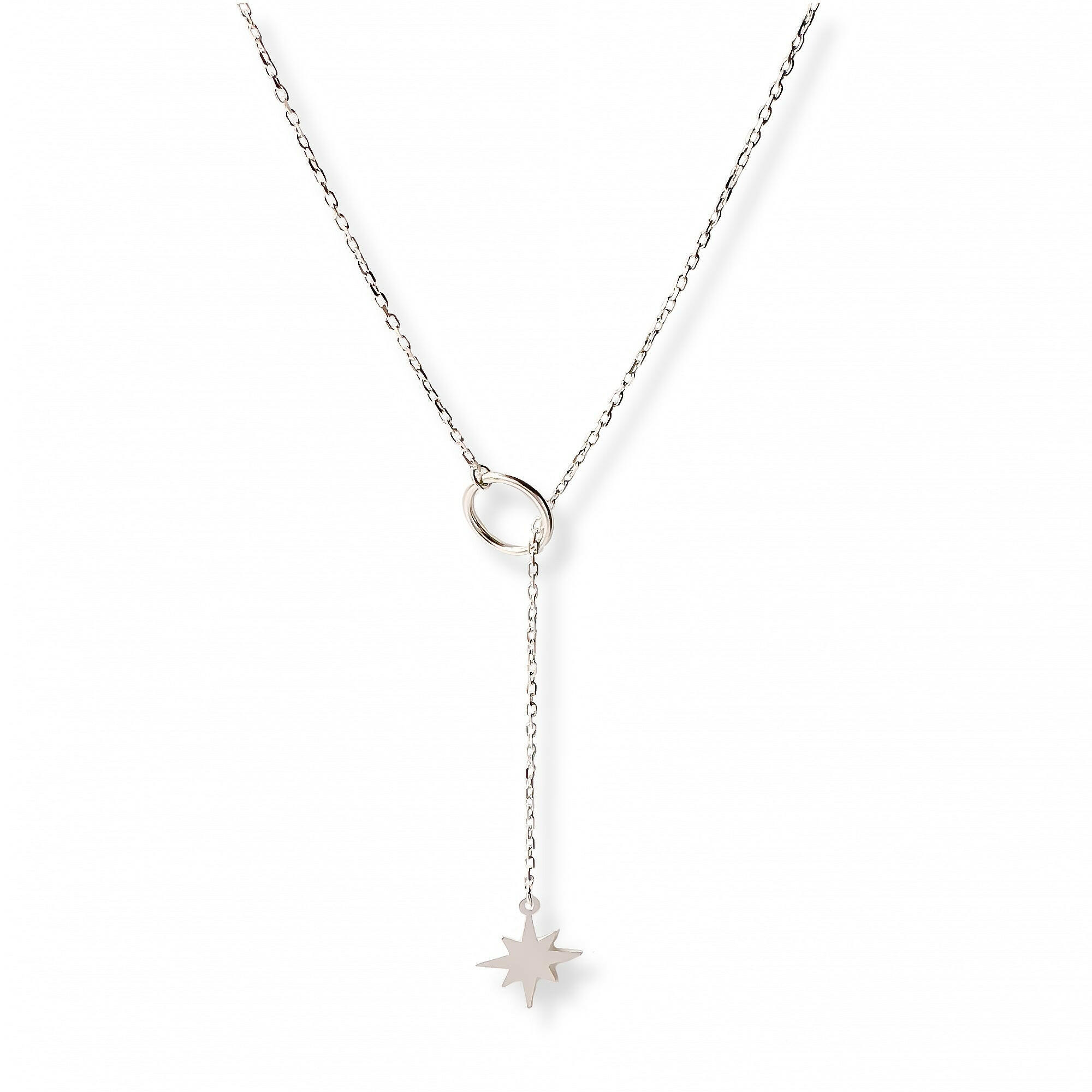Collar Layer Corbatita Estrella Polar de Plata 925 de AMBAR Joyería Fina