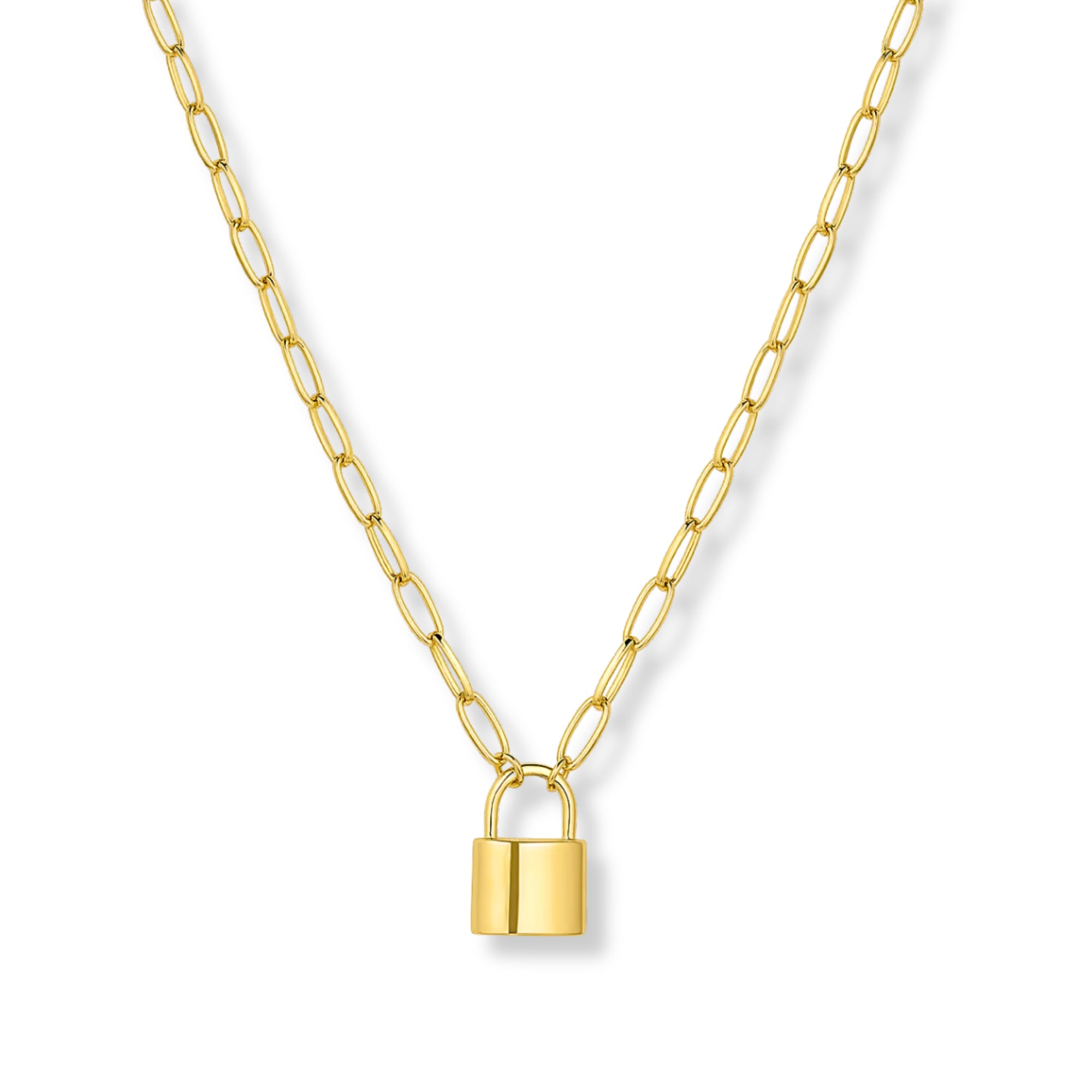 Collar con dije de candado kara Enchapado en Oro 18k de AMBAR Joyería Fina