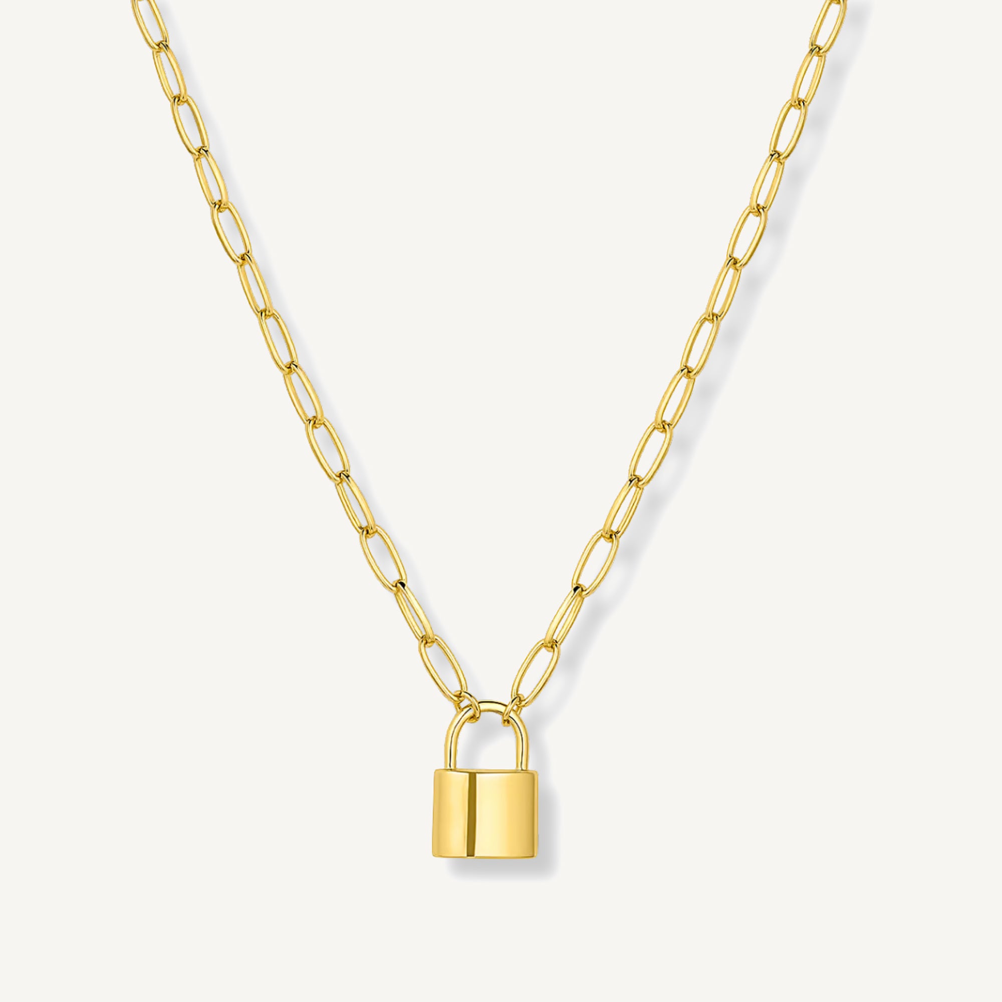 Collar con dije de candado kara Enchapado en Oro 18k de AMBAR Joyería Fina