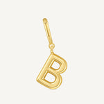 Dije Inicial letra b con broche bisagra enchapado en oro 18k de AMBAR joyería fina