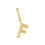 Dije Inicial letra f con broche bisagra enchapado en oro 18k de AMBAR joyeria fina