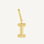 Dije Inicial letra i con broche bisagra enchapado en oro 18k de AMBAR joyeria fina