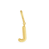 Dije Inicial letra j con broche bisagra enchapado en oro 18k de AMBAR joyería fina