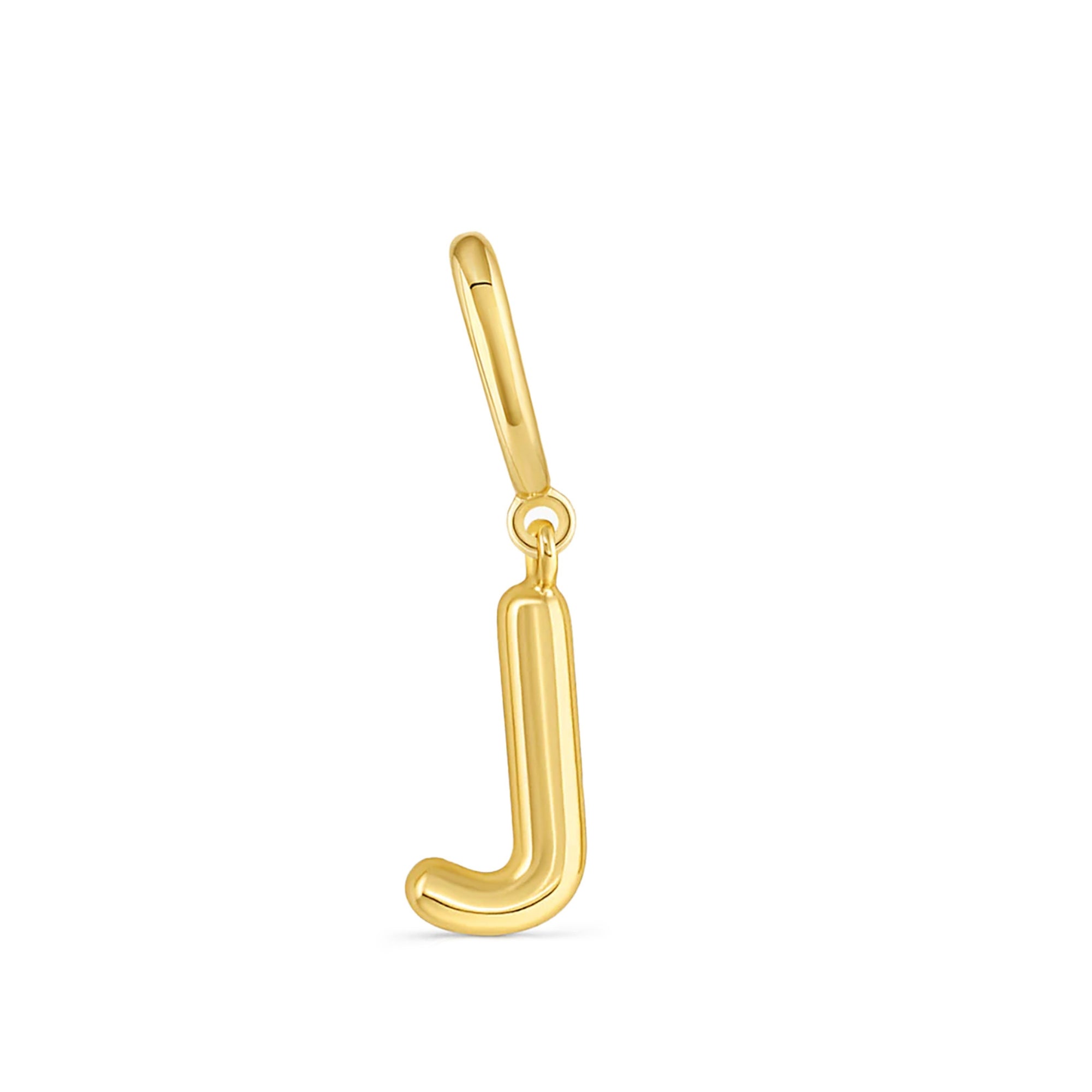 Dije Inicial letra j con broche bisagra enchapado en oro 18k de AMBAR joyería fina