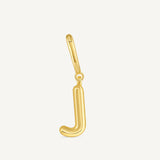 Dije Inicial letra j con broche bisagra enchapado en oro 18k de AMBAR joyería fina