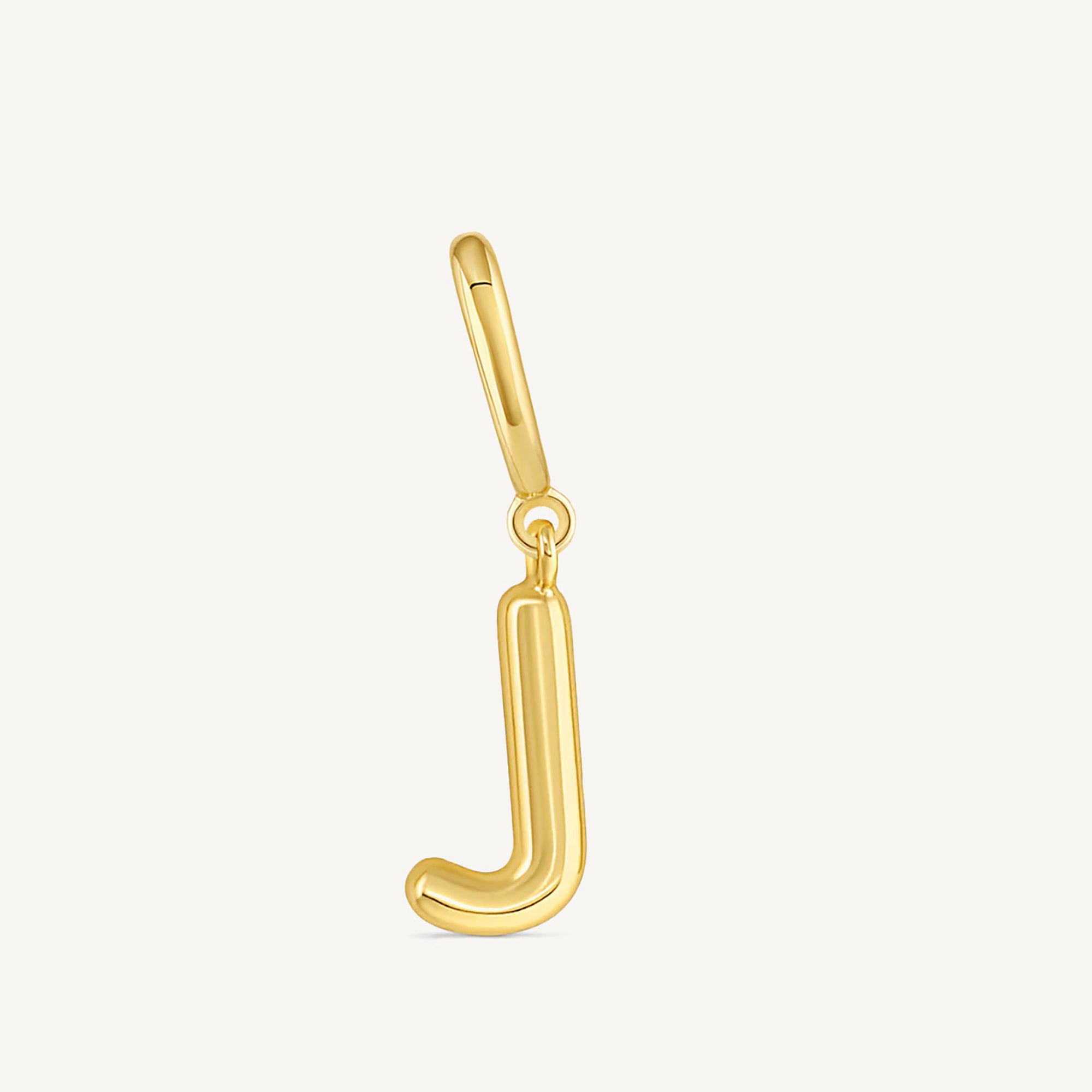 Dije Inicial letra j con broche bisagra enchapado en oro 18k de AMBAR joyería fina