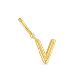 Dije Inicial letra v con broche bisagra enchapado en oro 18k de AMBAR joyeria fina
