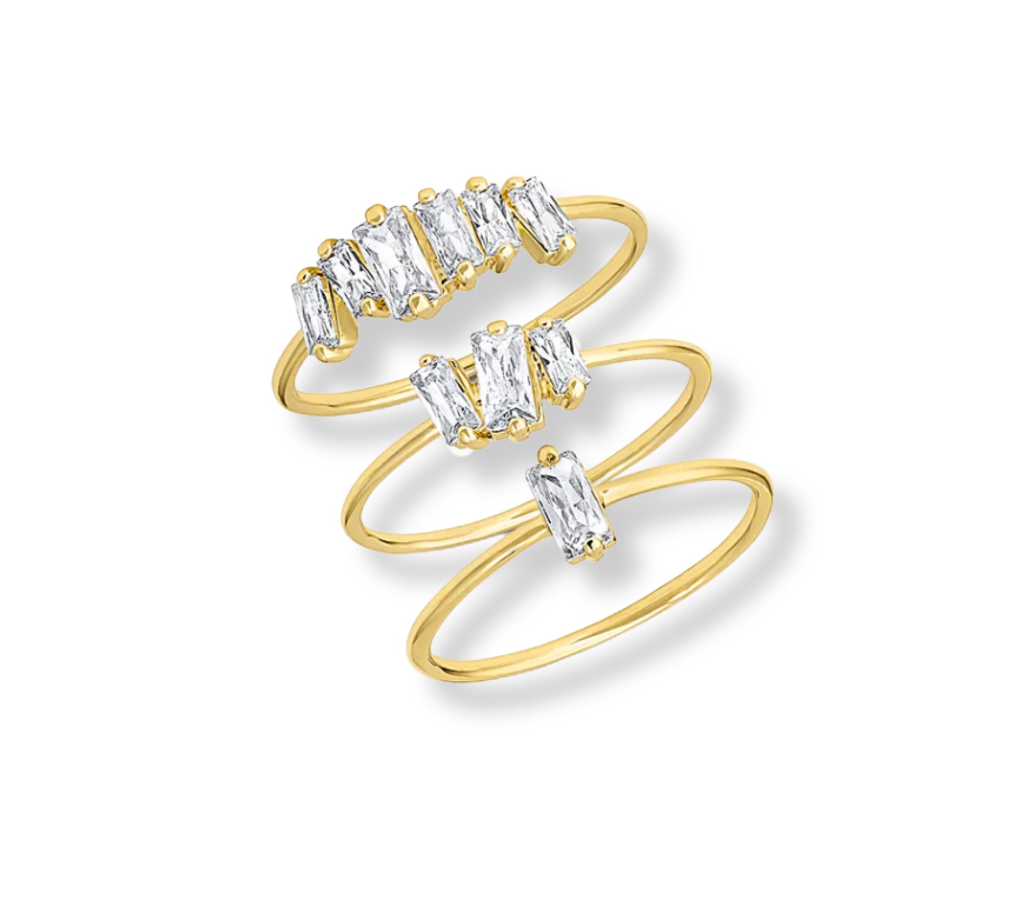 Anillo Amara con cristal enchapado en oro de 18K de AMBAR Joyería Fina