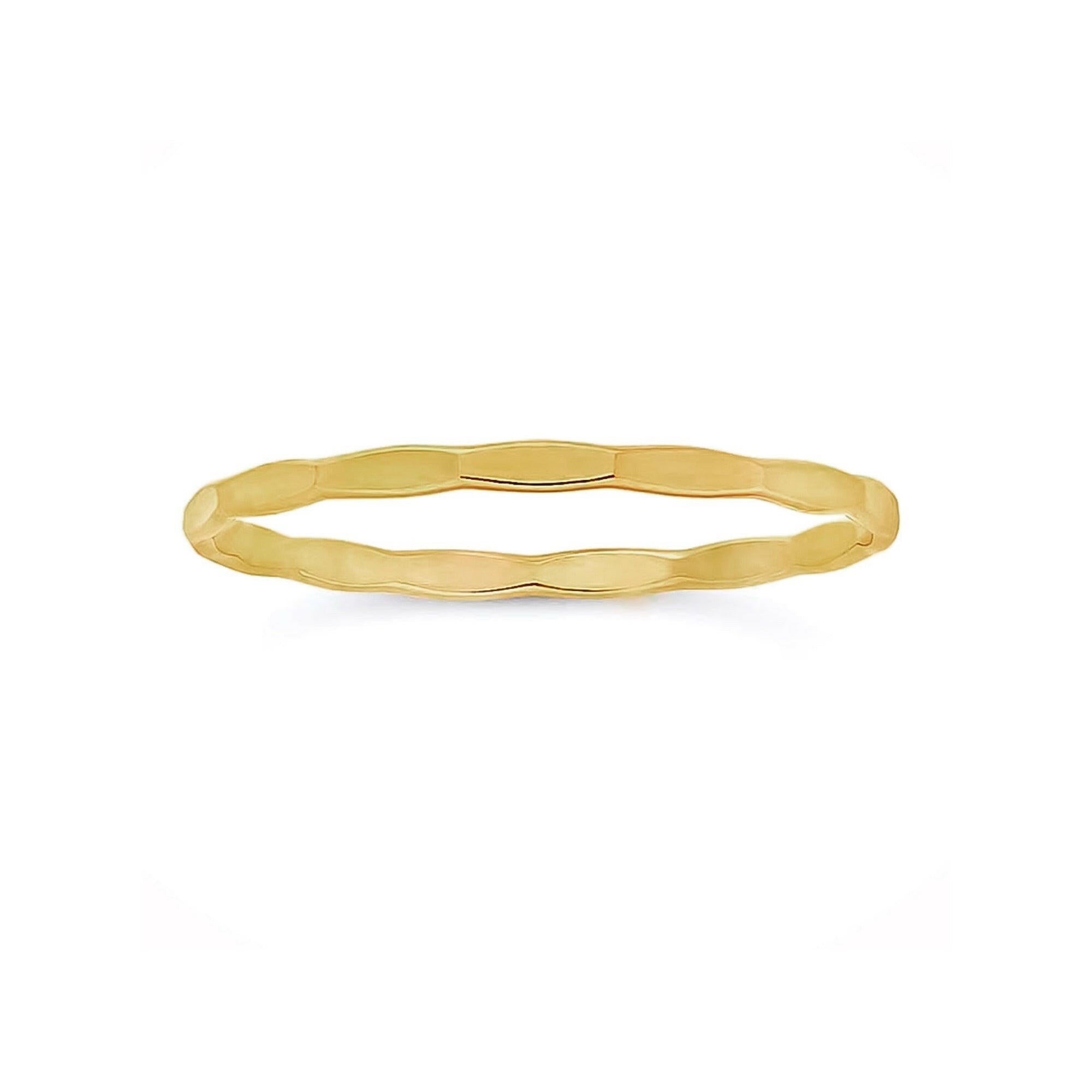 Anillo Aro Facetado Tiny de Oro laminado 18K de AMBAR Joyería Fina