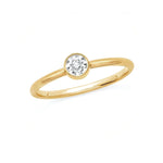 Anillo Francis Cristal 7 de Oro laminado 18K de AMBAR Joyería Fina