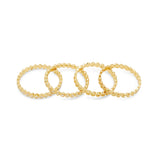 Anillo lorain con cristales enchapado en oro de 18K de AMBAR Joyería Fina