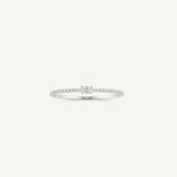Anillo Semi Rivier Baguette Rodio