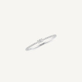 Anillo Semi Rivier Baguette Rodio