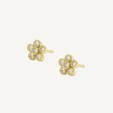Aretes Roseta Florecita Cristal