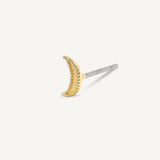 Aretes luna piercing enchapado en oro de 18K de AMBAR Joyería Fina