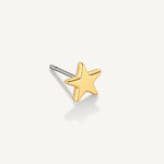 Arete Star piercing enchapado en oro de 18K de AMBAR Joyería Fina