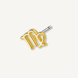 Aretes Zodiac Virgo enchapado en oro de 18K de AMBAR Joyería Fina
