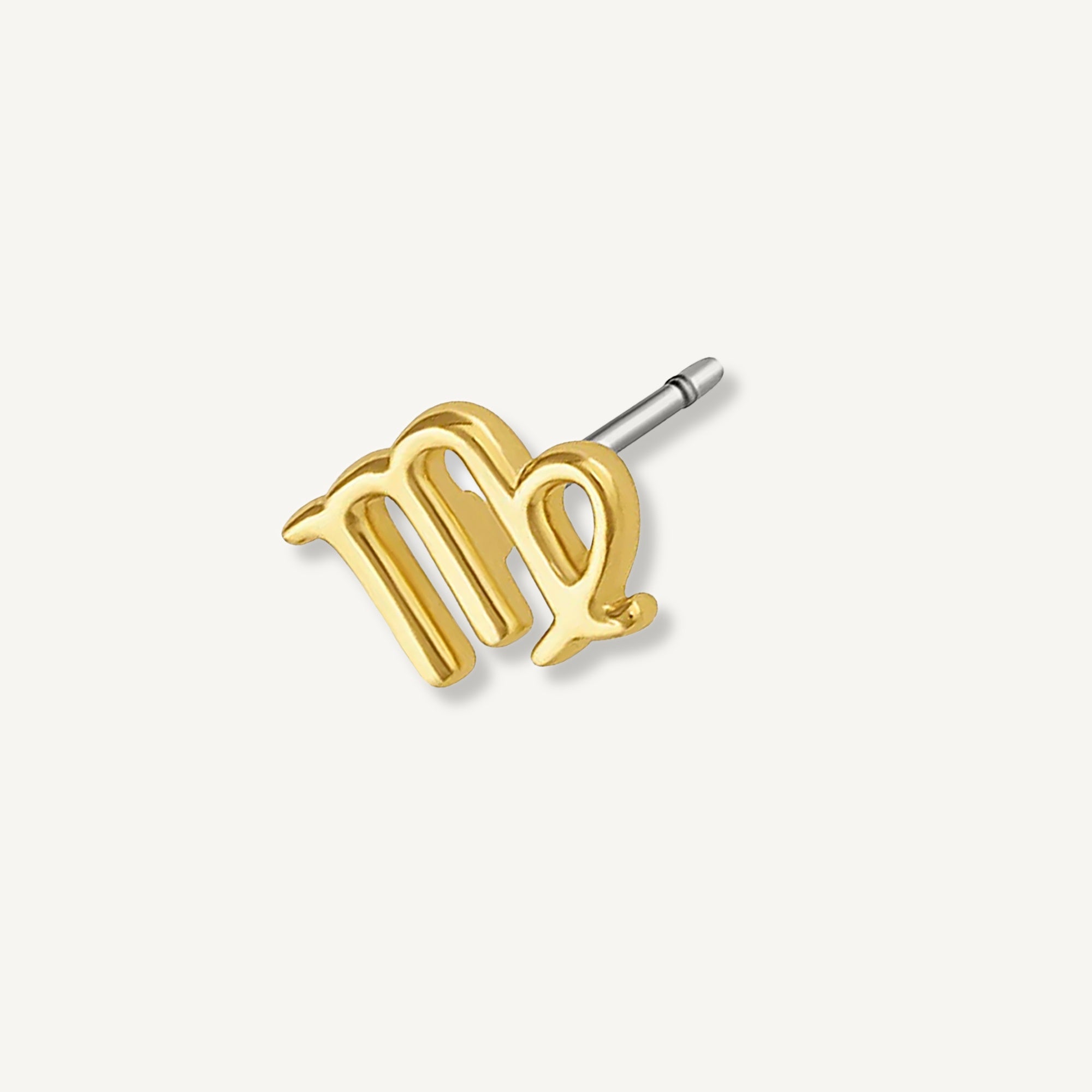 Aretes Zodiac Virgo enchapado en oro de 18K de AMBAR Joyería Fina