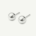 aretes bolita 8m brillante elaborados en plata 925 de AMBAR joyería fina