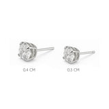 aretes chispita punto de luz con cristal elaborado en plata 925 de AMBAR joyería fina