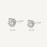 aretes chispita punto de luz con cristal elaborado en plata 925 de AMBAR joyería fina