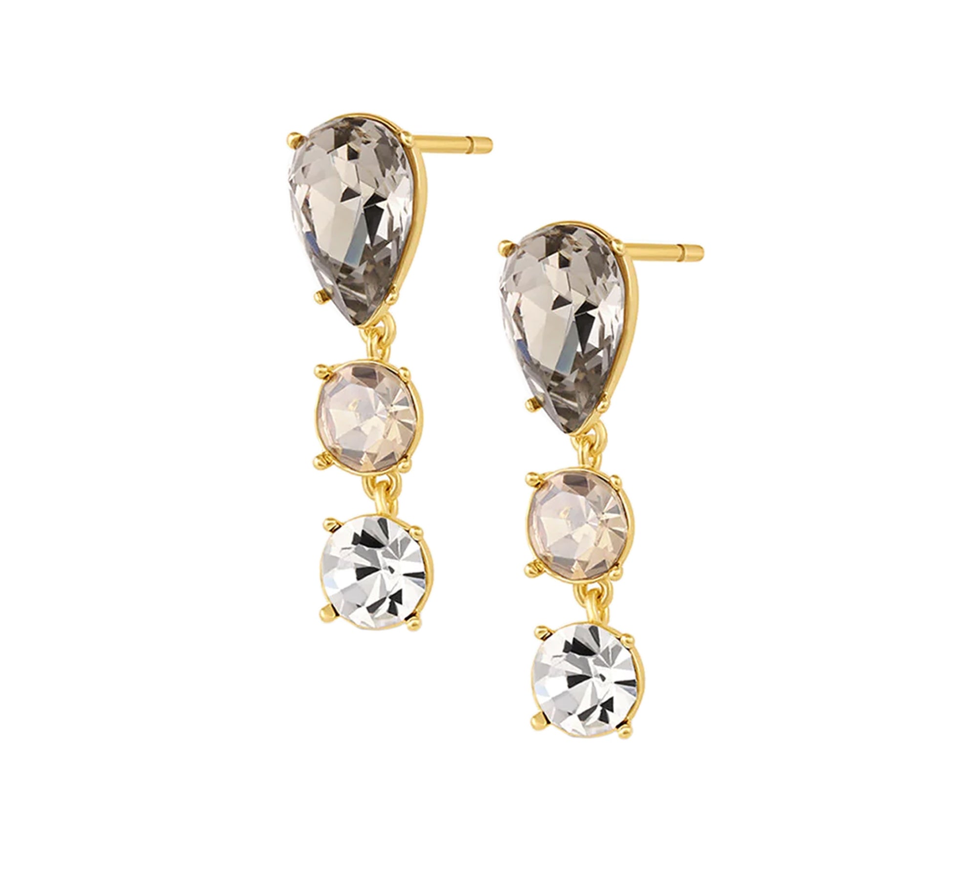 Aretes colgante de pera Lexi enchapado en oro de 18K de AMBAR Joyería Fina