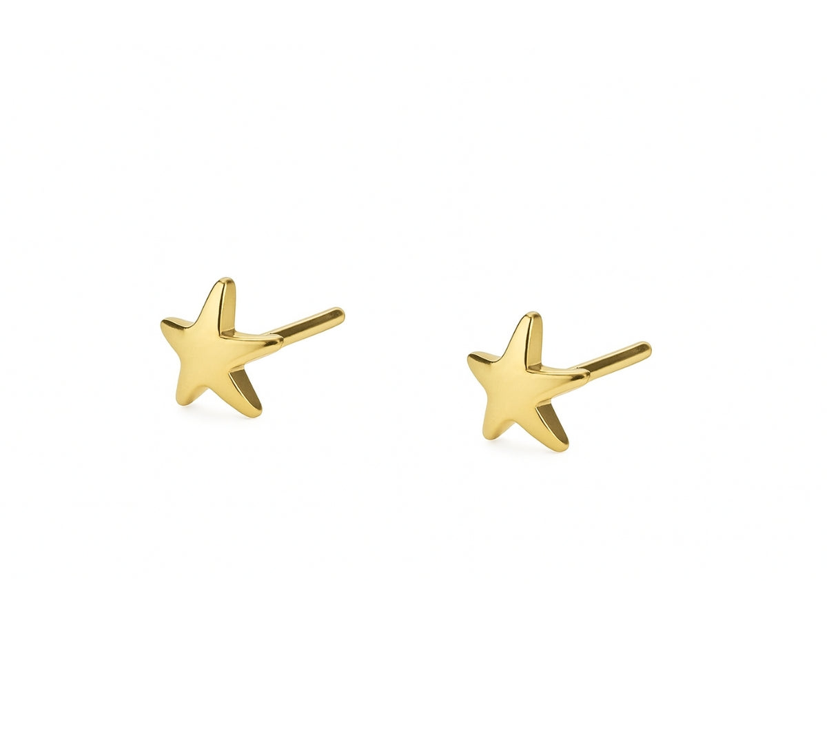 aretes para niña estrellita tiny elaborado en oro laminado de AMBAR joyería