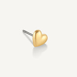 Arete Heart piercing enchapado en oro de 18K de AMBAR Joyería Fina