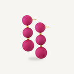 Aretes Iris Magenta enchapado en oro de 18K de AMBAR Joyería Fina
